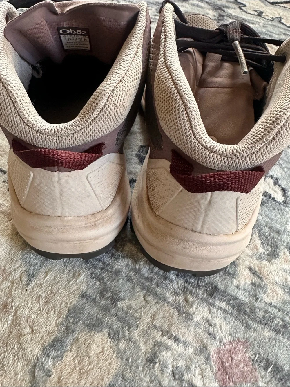 Oboz Women's hiking boots in Fig Brown